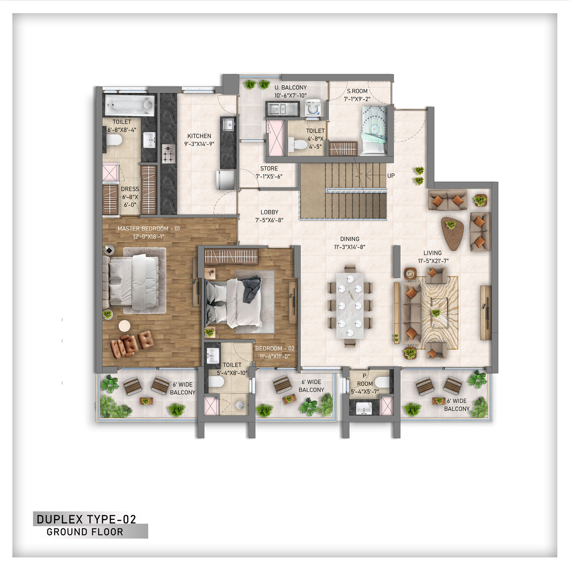 Duplex Type 02 Ground